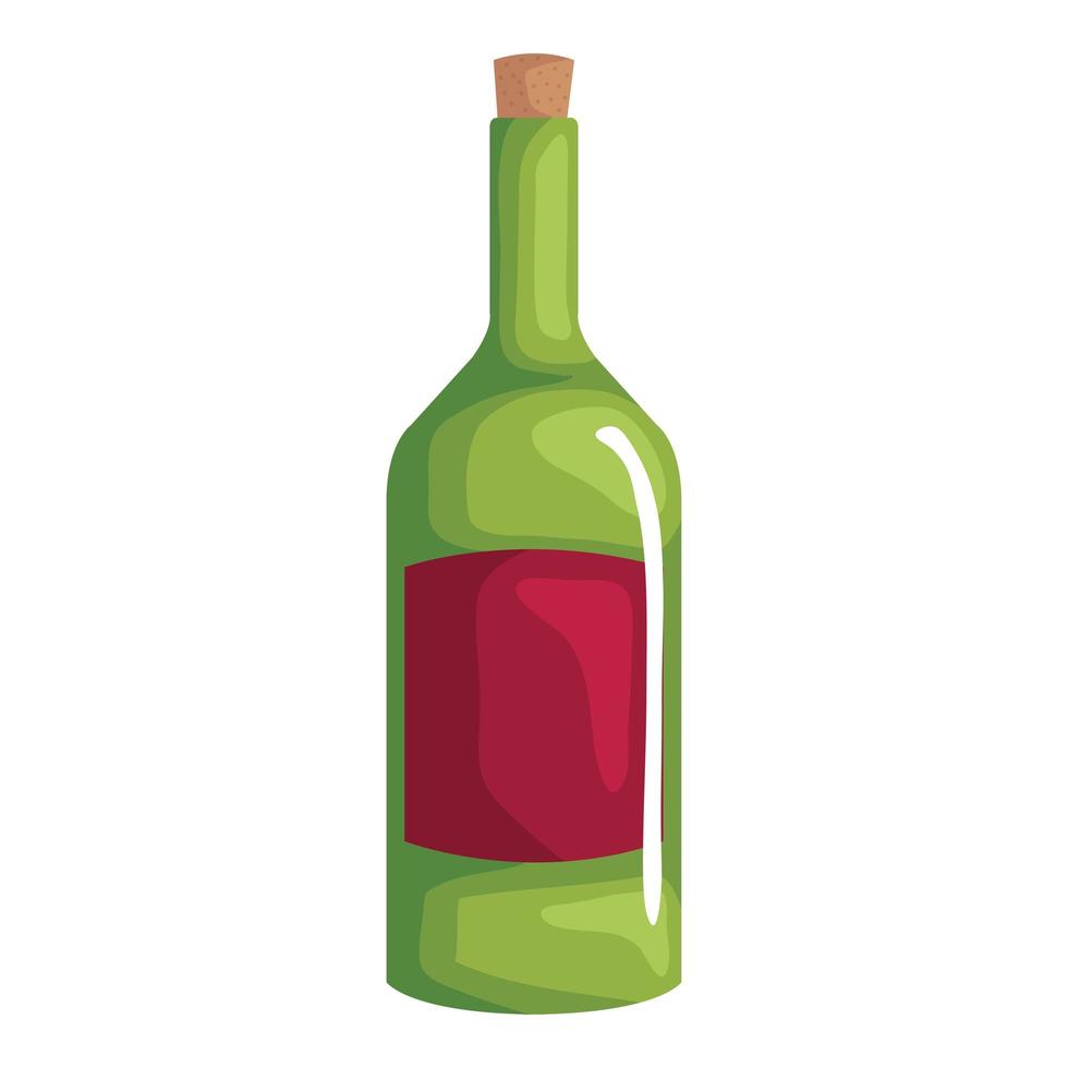 bottle of wine vector