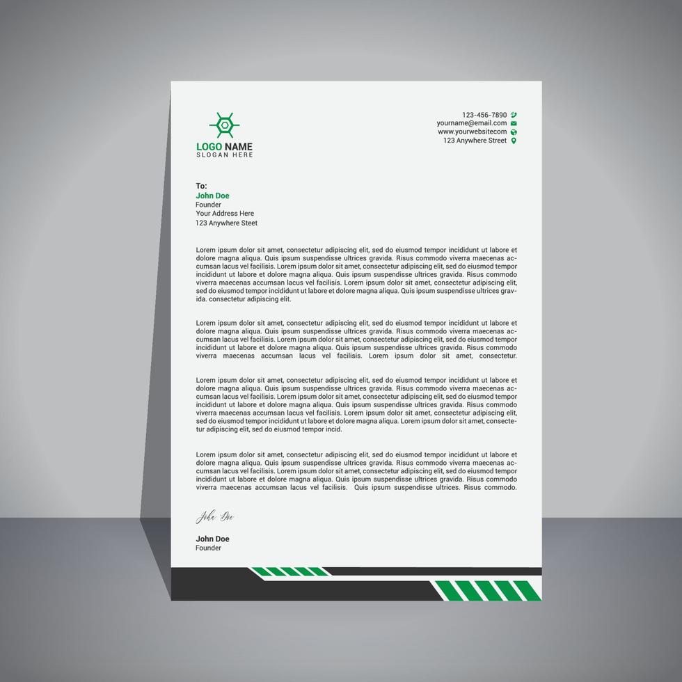 Minimal Letterhead Design Template vector