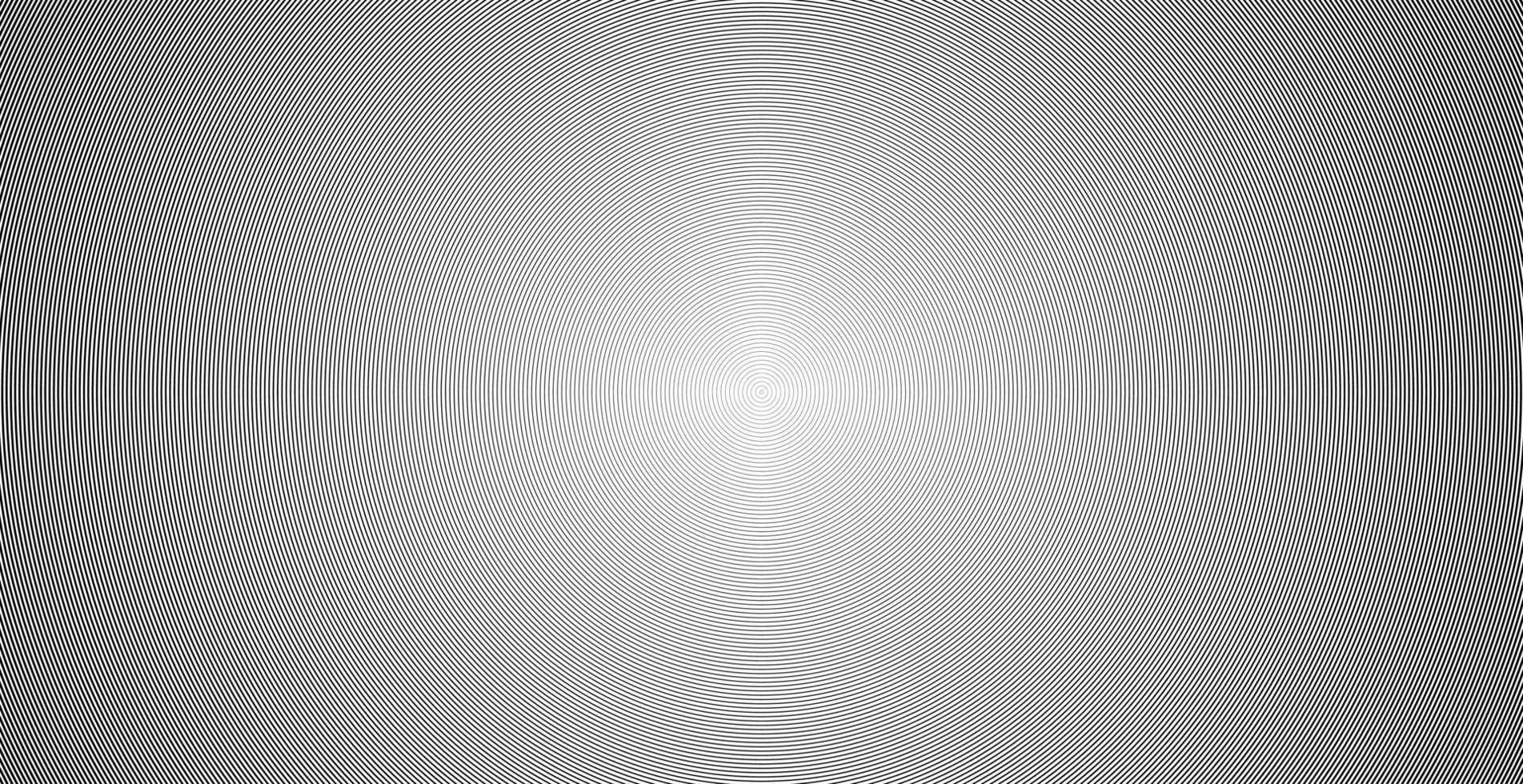 Concentric circle. Illustration for sound wave. Abstract circle line pattern. Black and white graphic vector