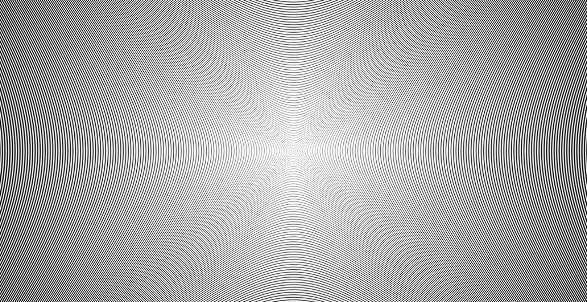 circulo concentrico. Ilustración de onda de sonido. patrón de línea de círculo abstracto. gráfico en blanco y negro vector