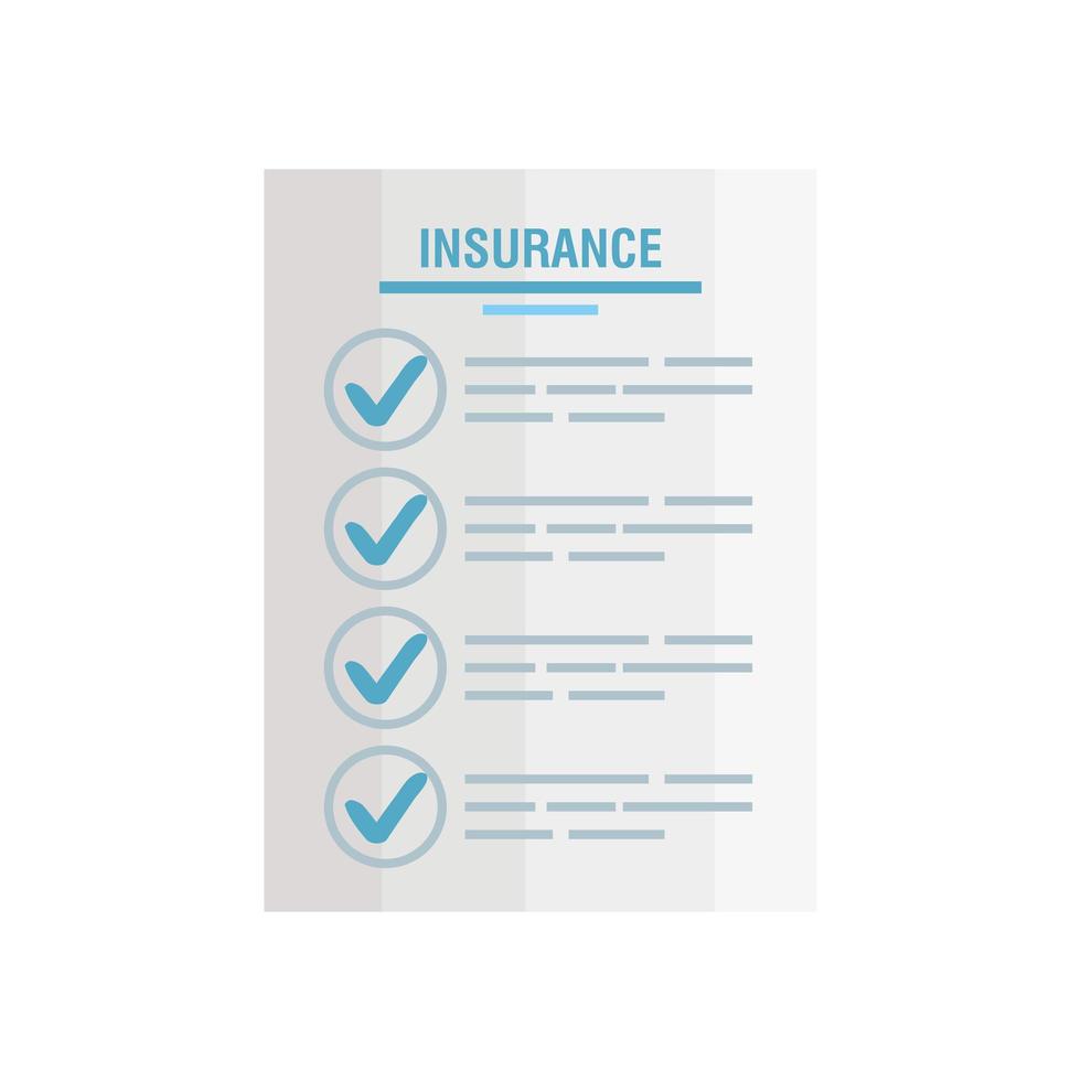 insurance document icon vector