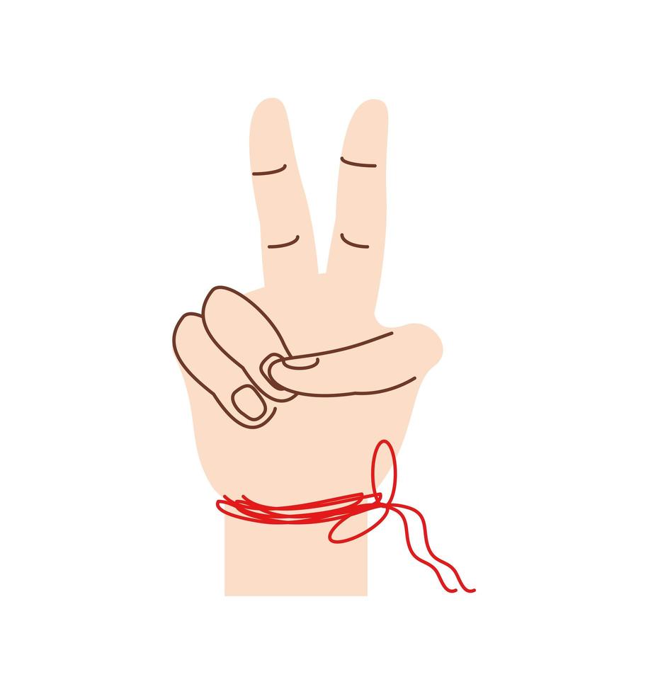 peace and love hand vector
