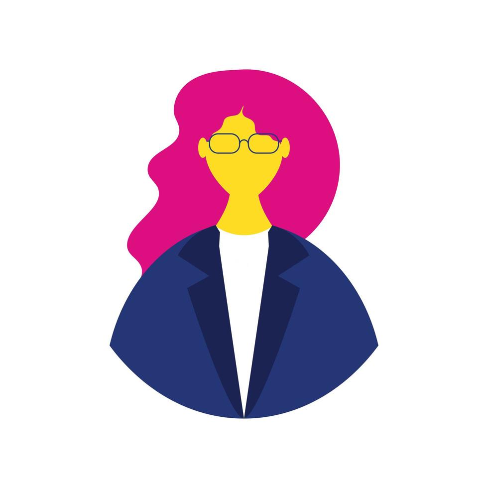 woman wearing eyeglasses vector