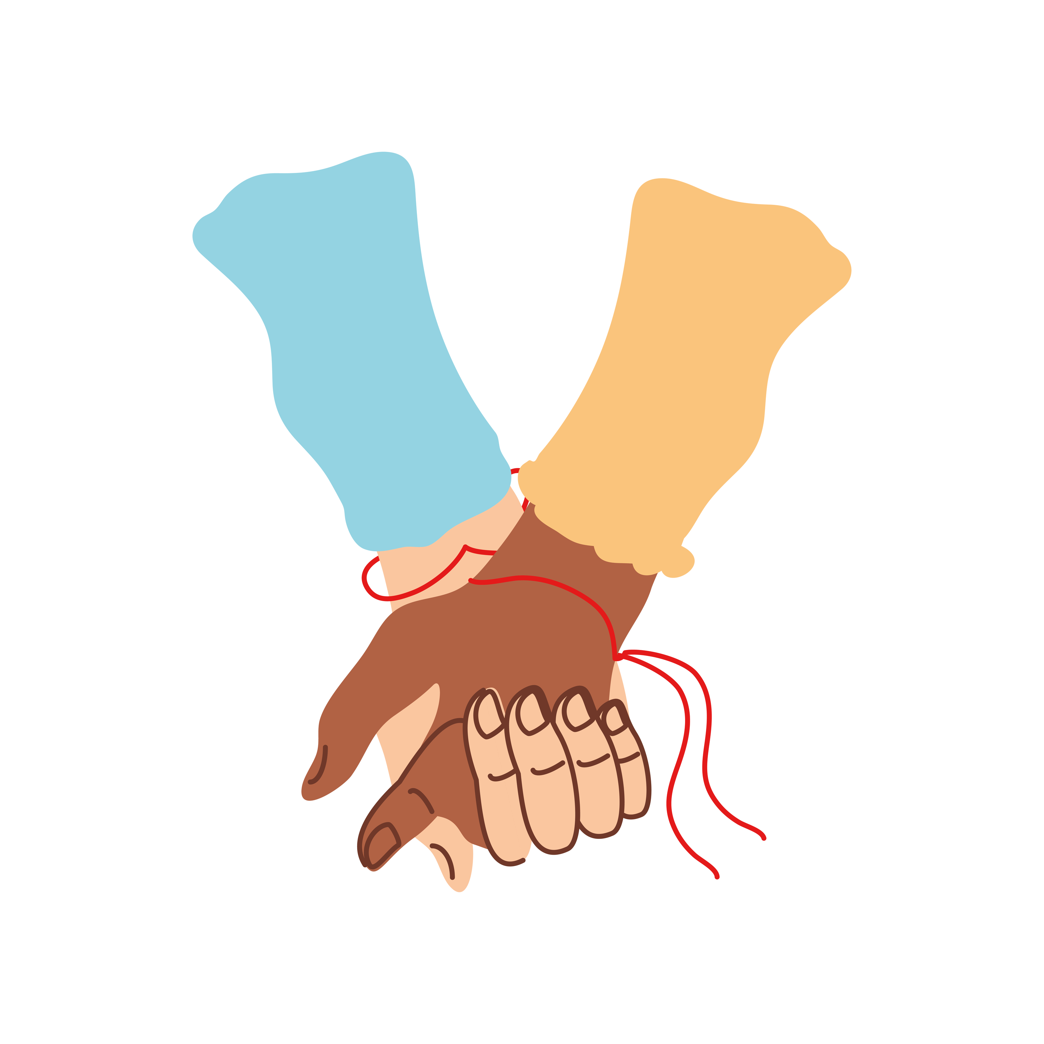 red thread of fate lovers 4231353 Vector Art at Vecteezy