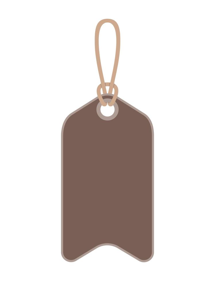 brown tag design vector