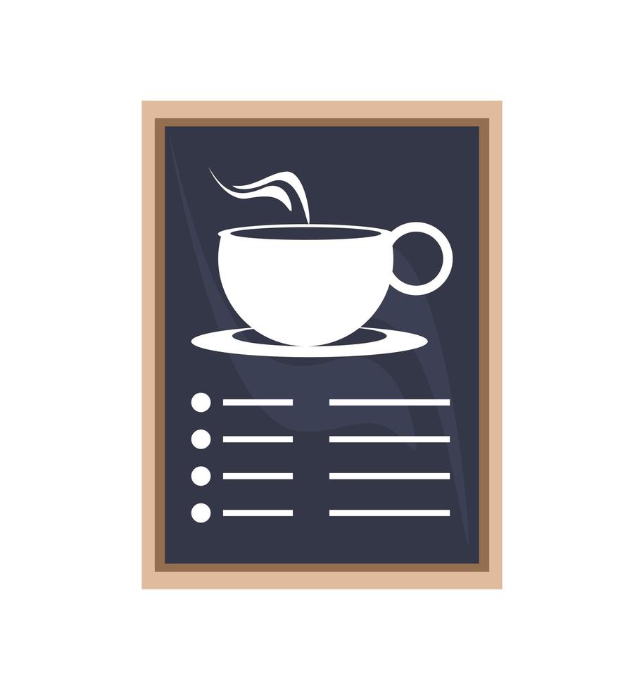 coffee shop menu vector