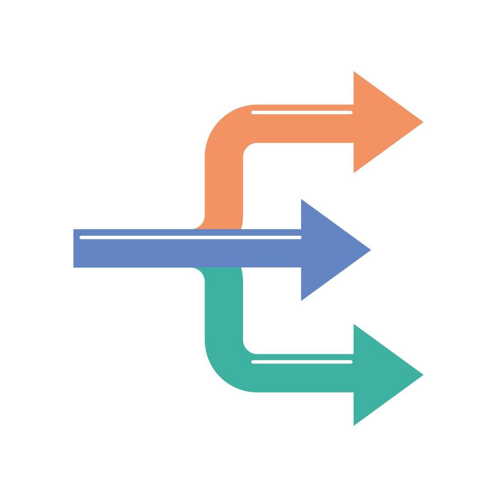 arrows of chart template vector