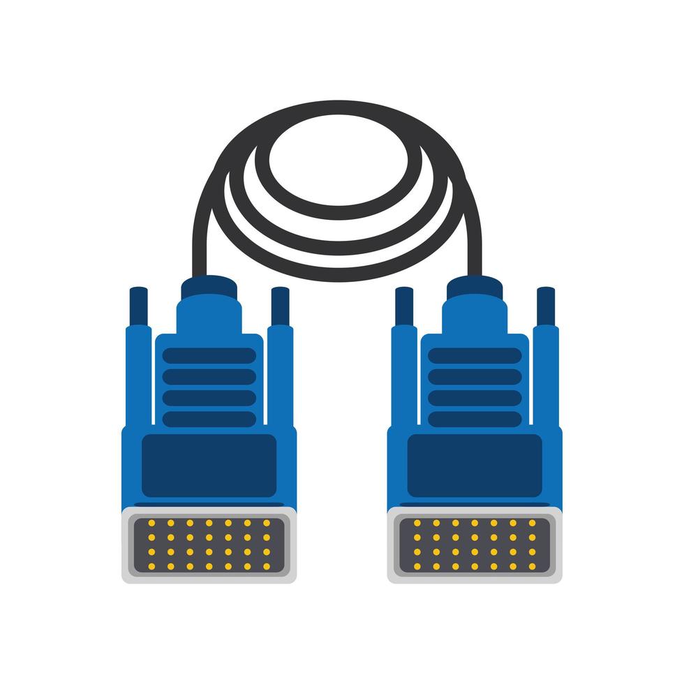 computer VGA cable vector
