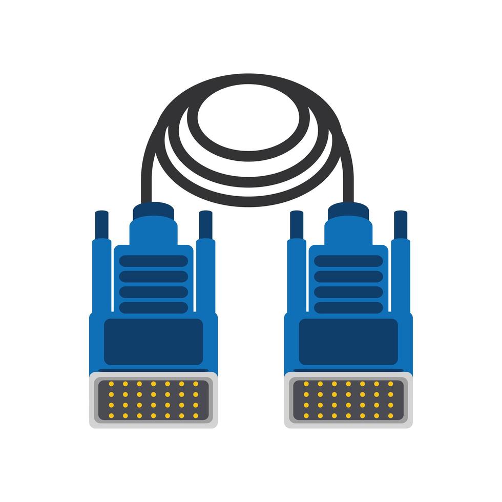 cable de computadora vga vector