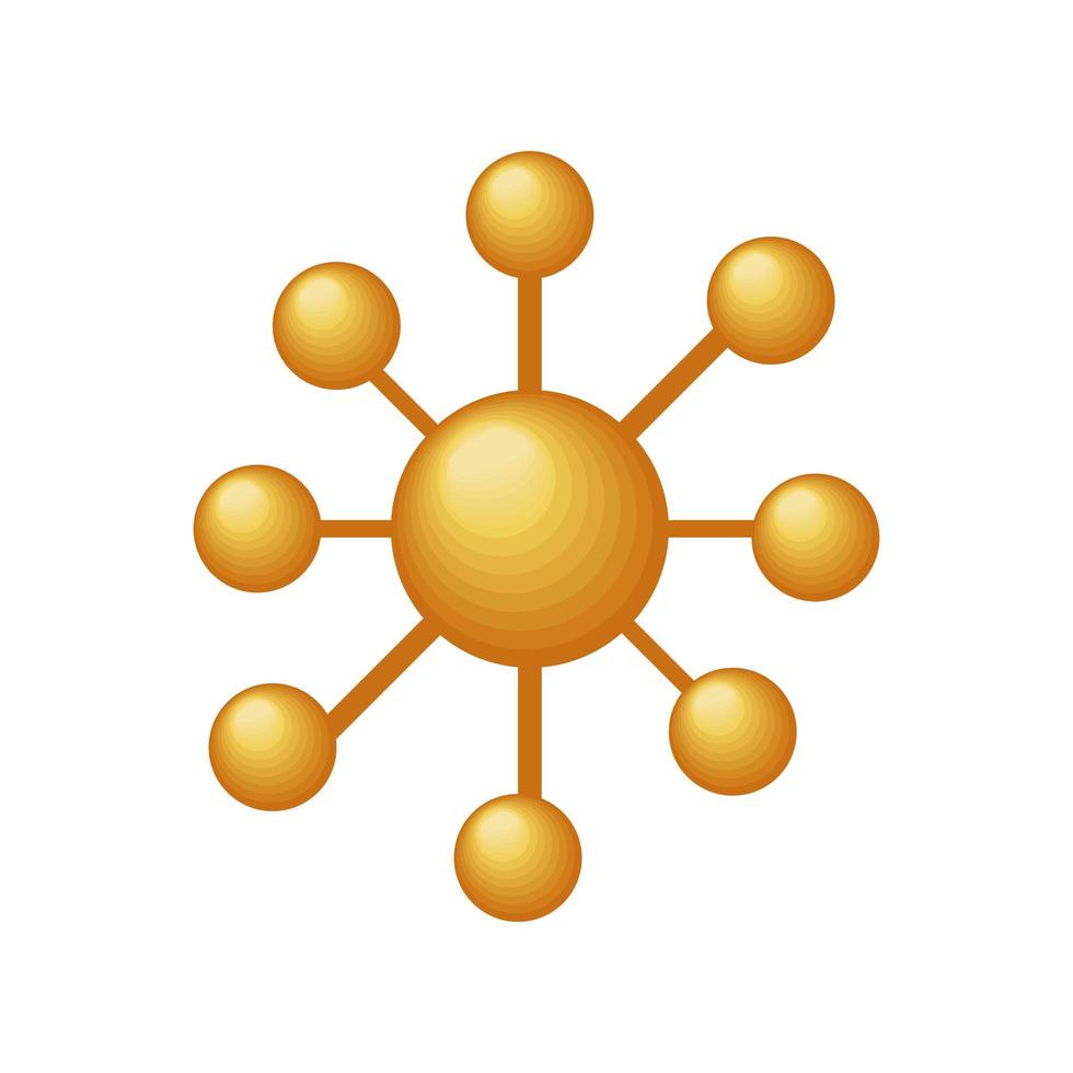 icono de átomo de molécula de ciencia vector