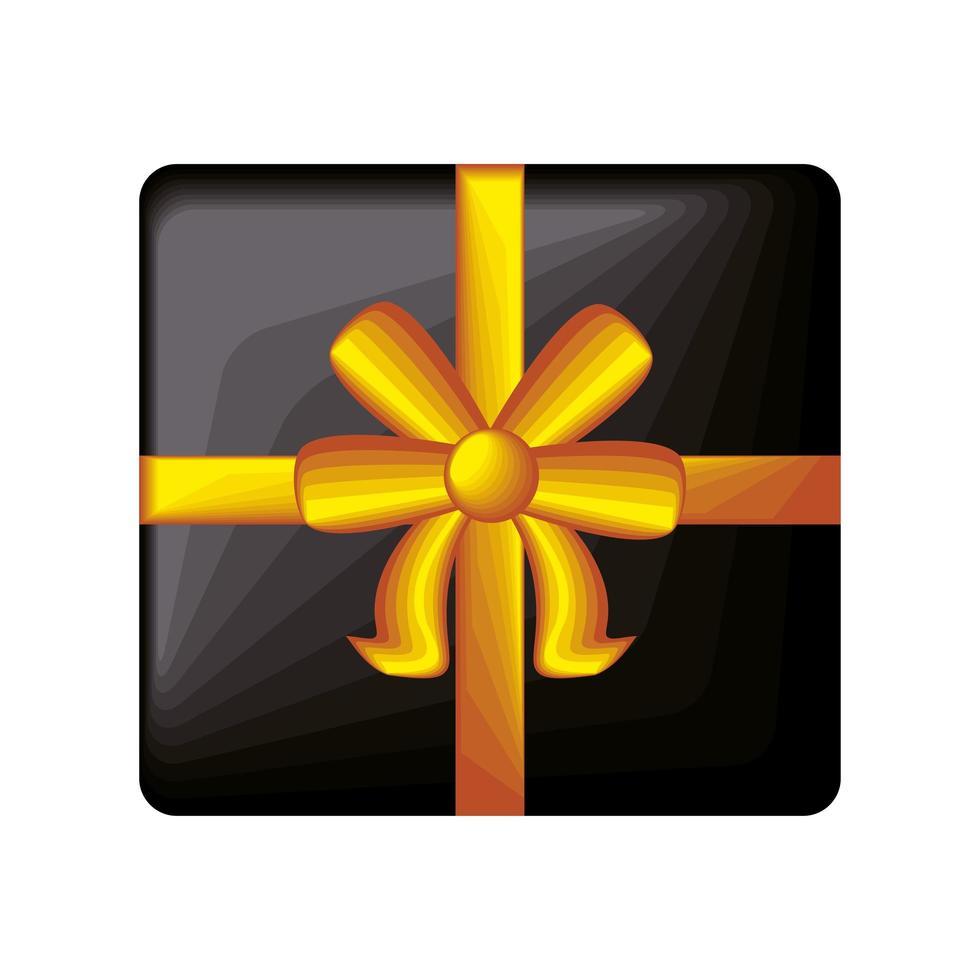 black gift with bow vector