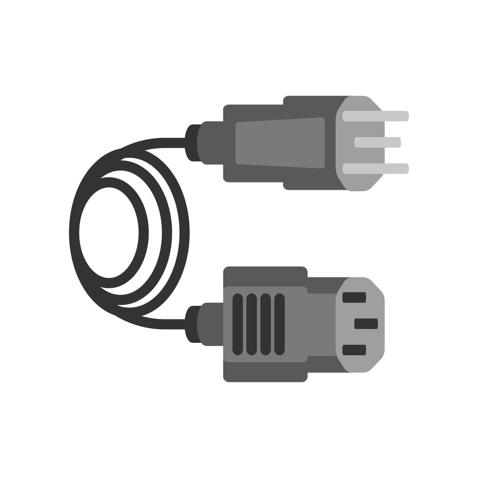 cable de energía de la computadora vector