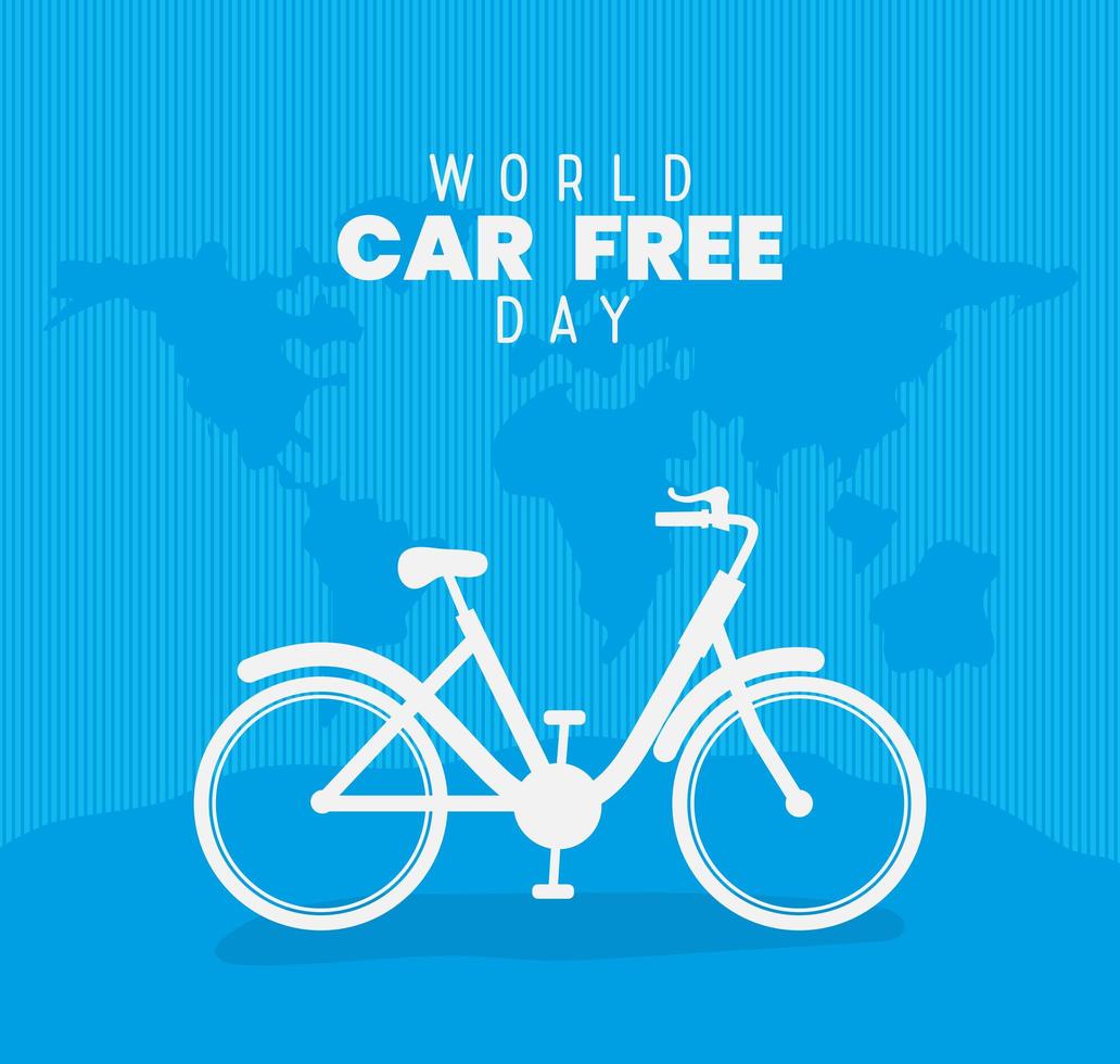 cartel del día mundial sin coches vector
