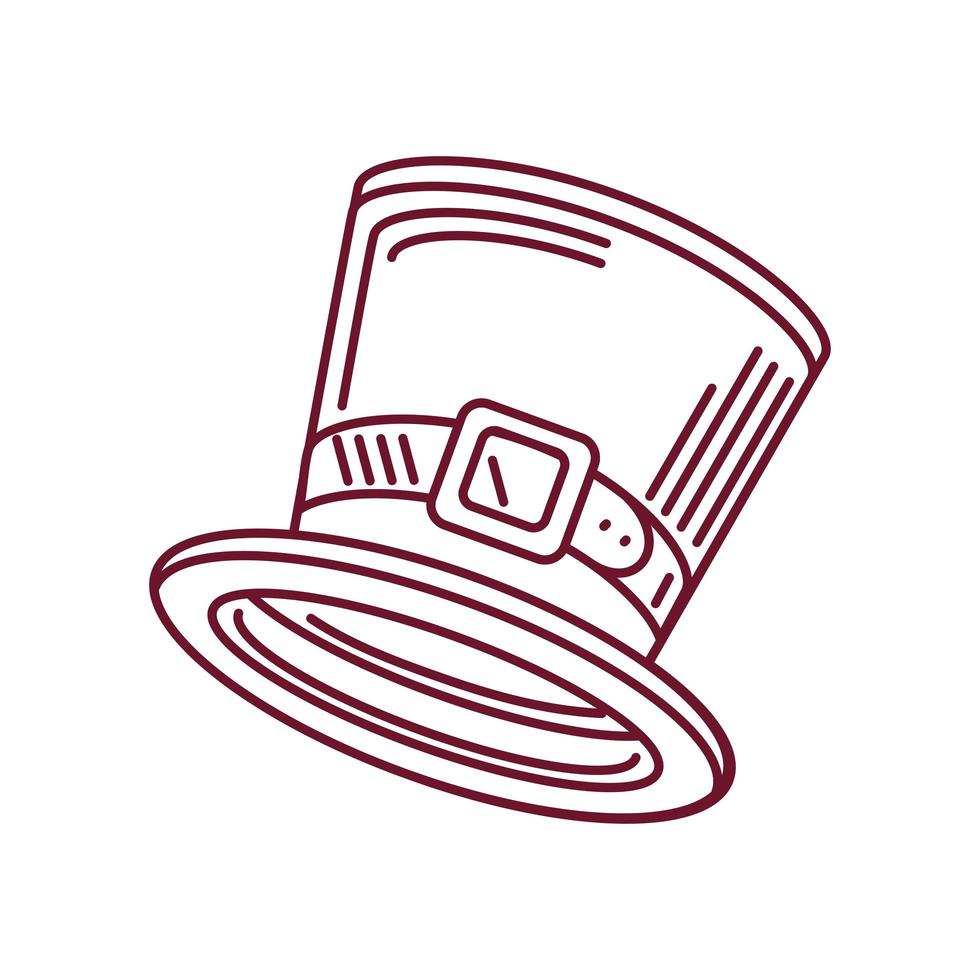 top hat with strap vector