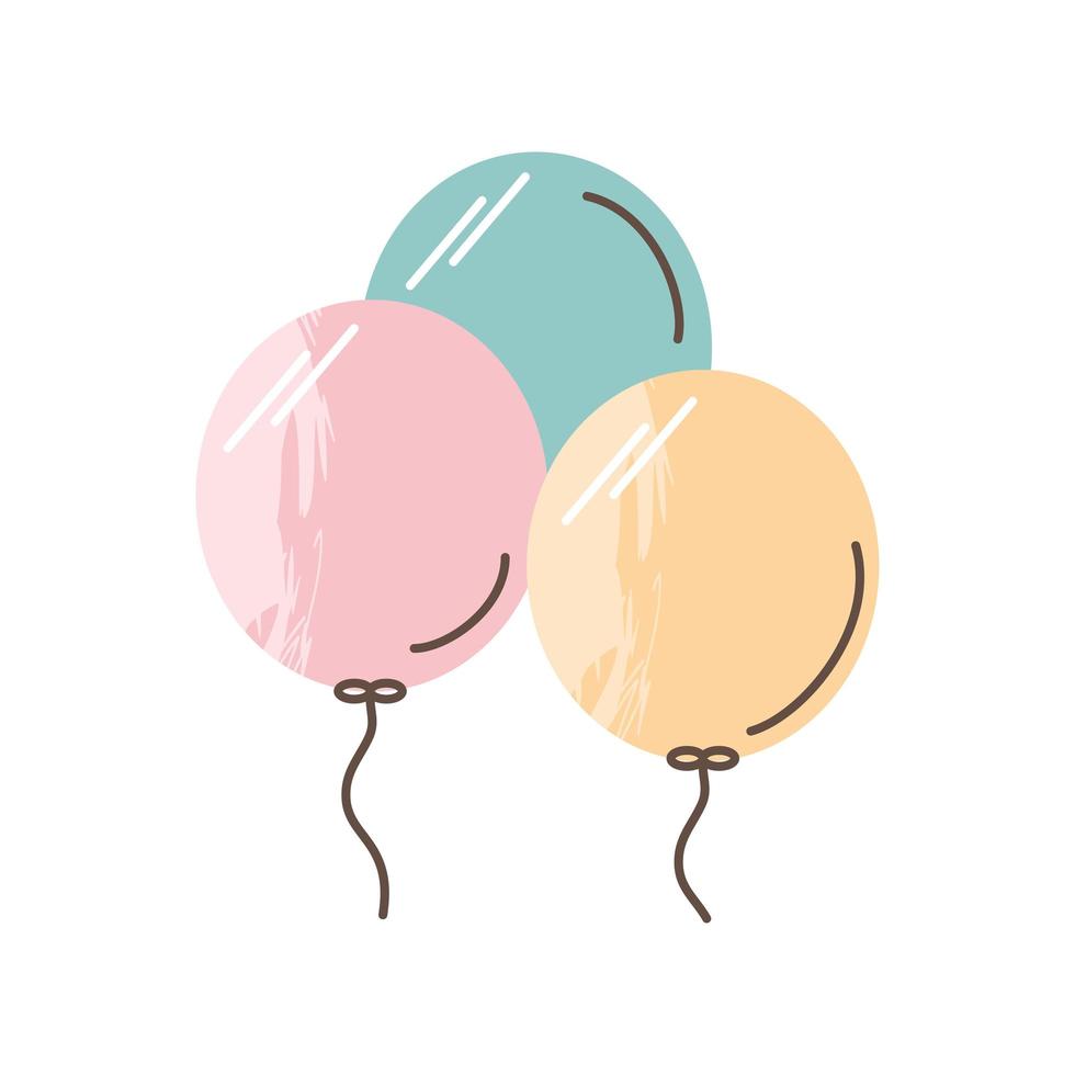 balloons decoration party vector