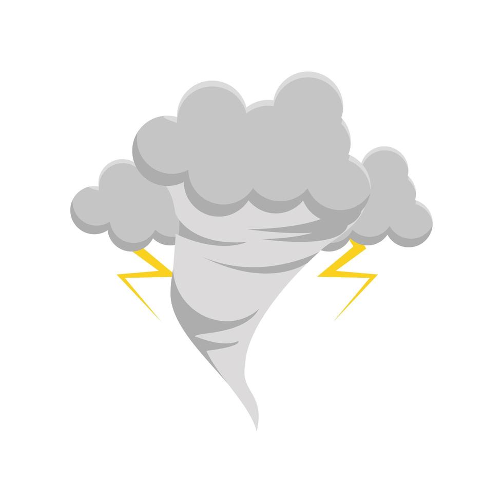 tornado on white background vector