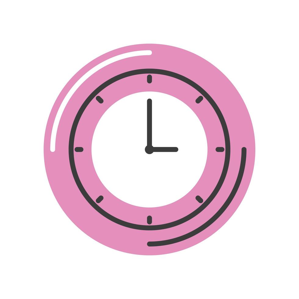 time clock round vector