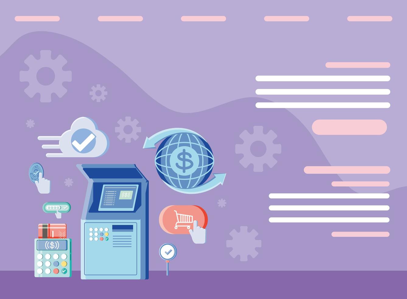 commerce payment solutions vector