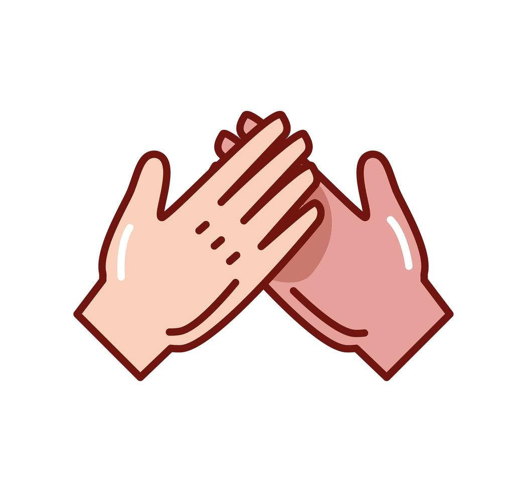 diverse hands together vector