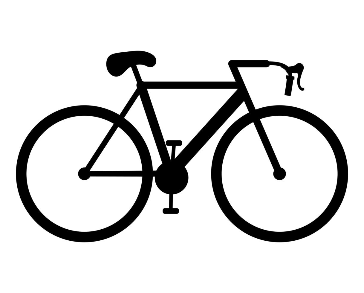 diseño de bicicleta negra vector