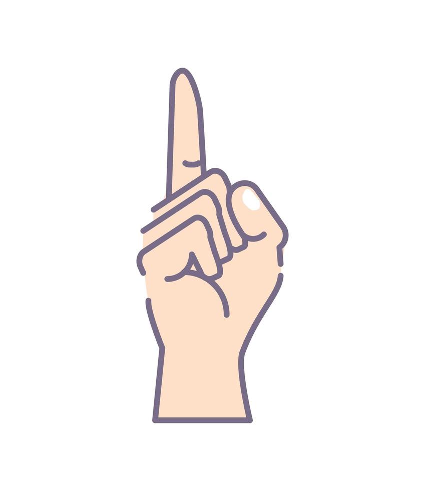 raised finger index vector