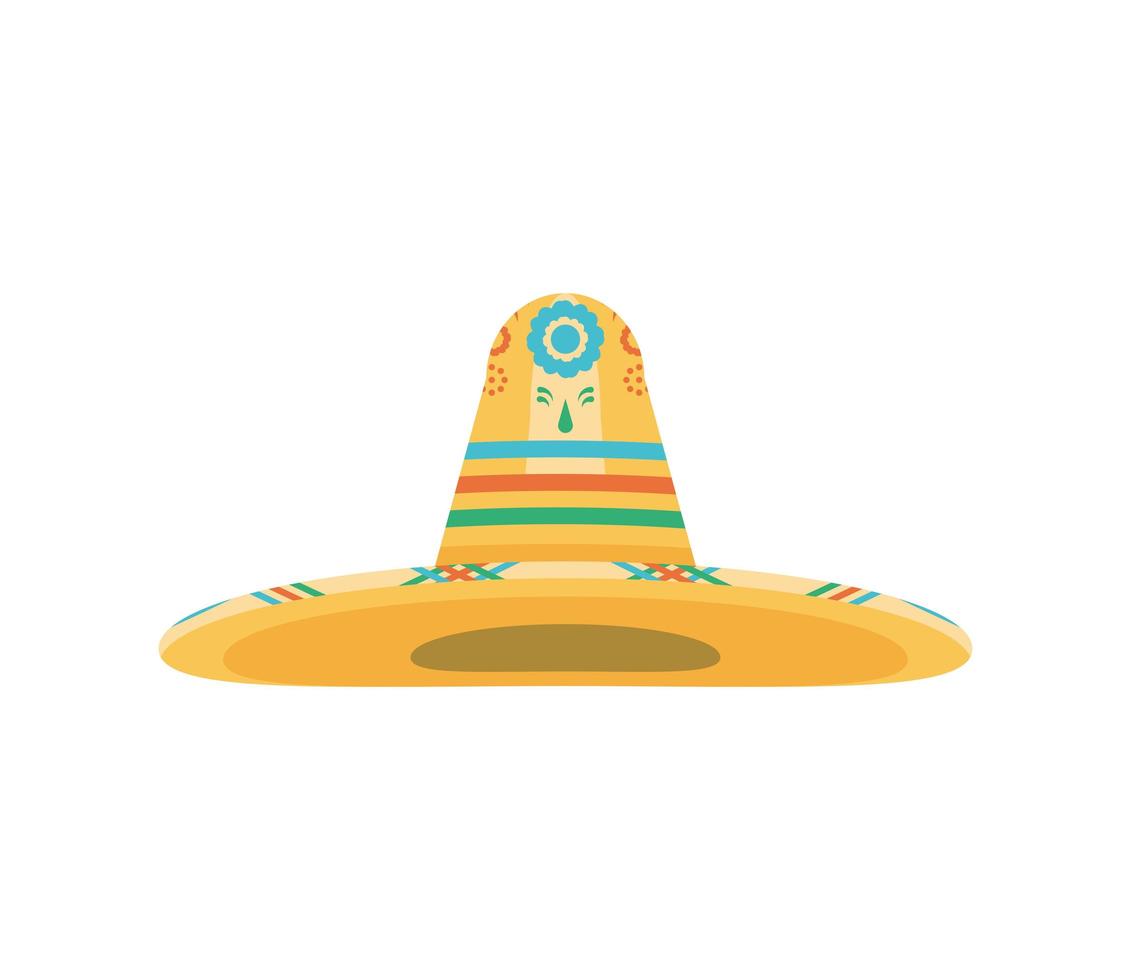 mexican traditional hat vector