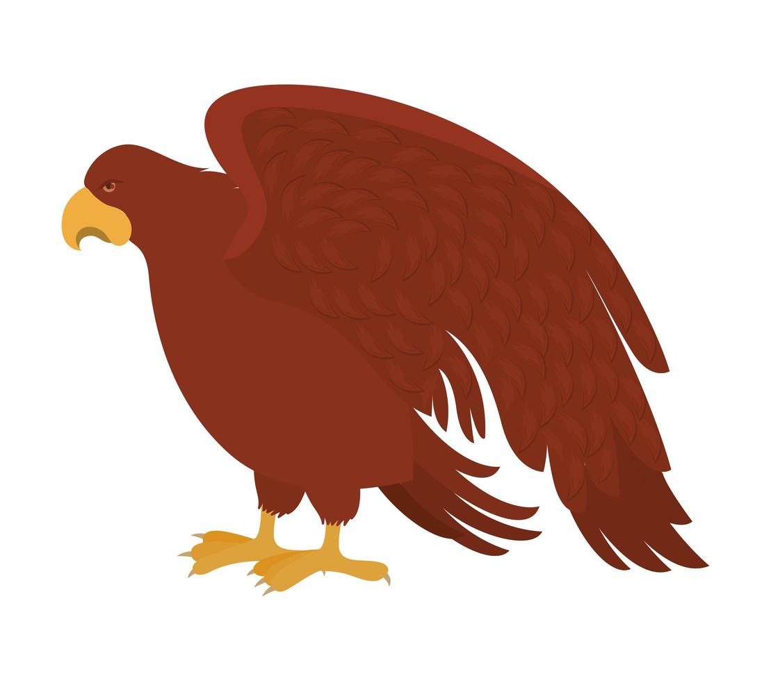 diseño de águila marrón vector