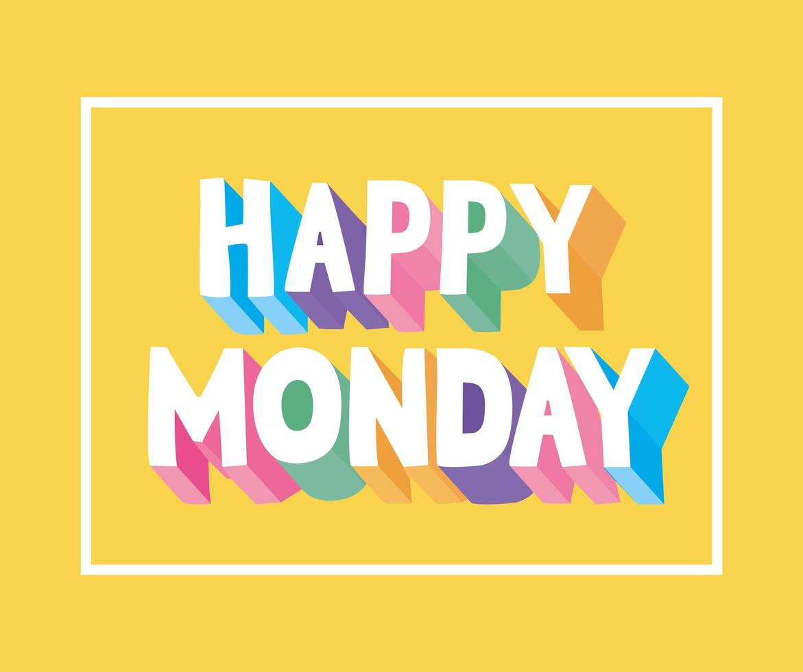 hello monday in sun 3818360 Vector Art at Vecteezy