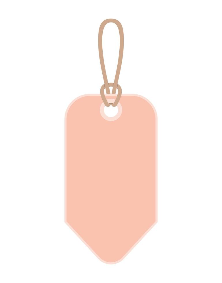 salmon color tag vector