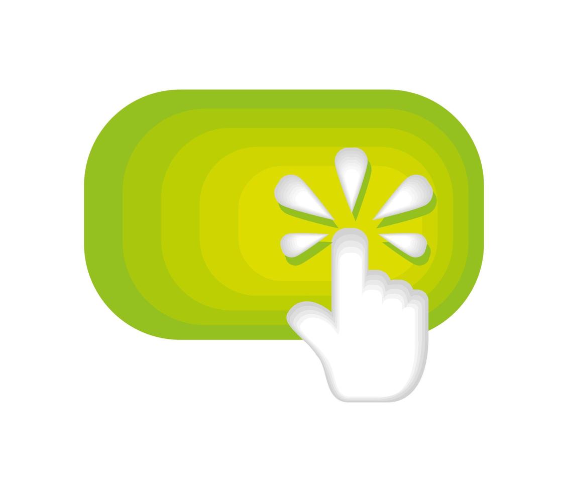 clicking button icon vector