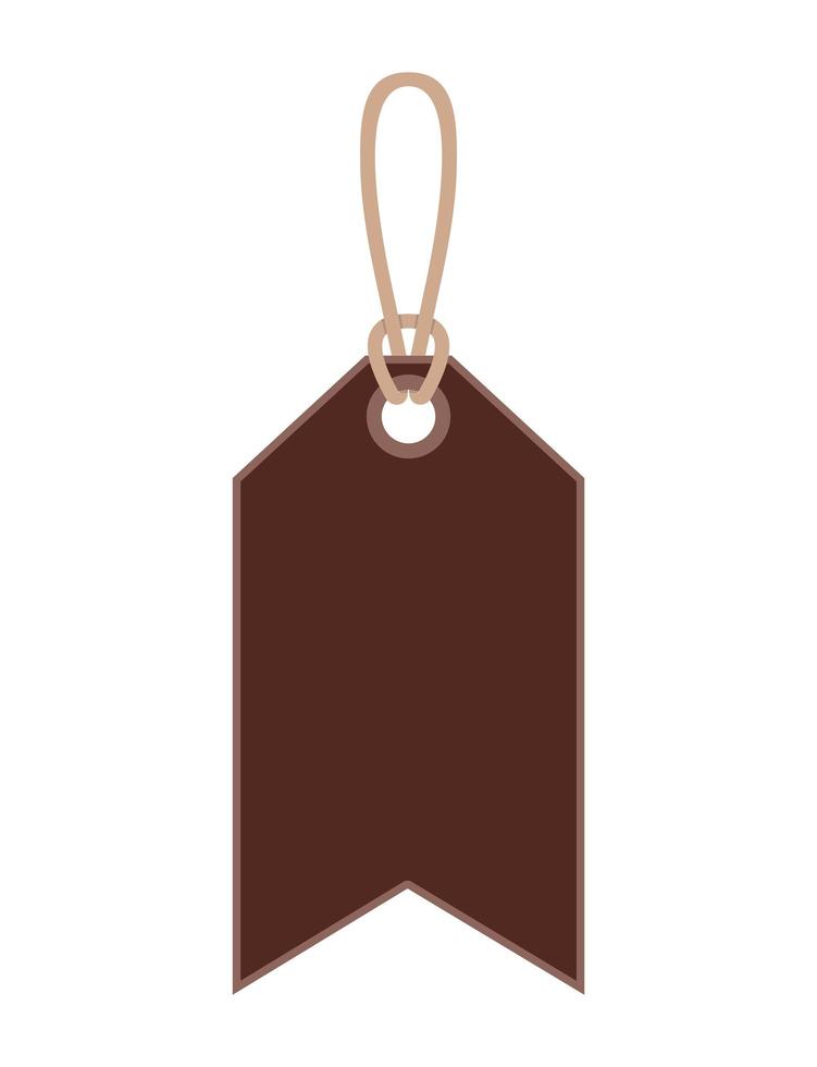 dark brown tag vector