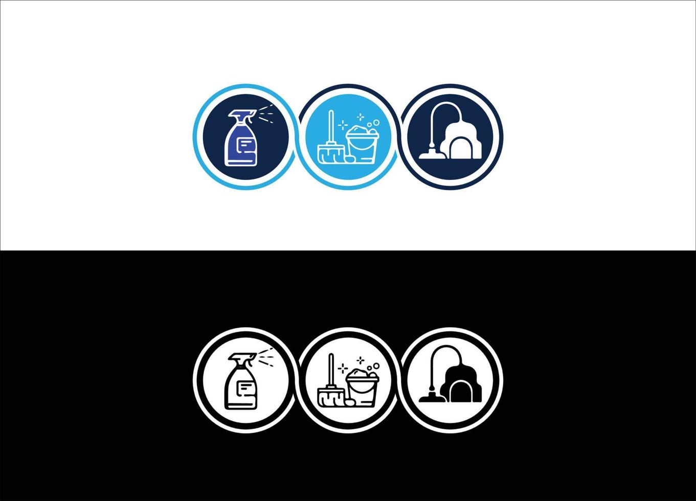 House Cleaning Logo or Icon Design Vector Image Template