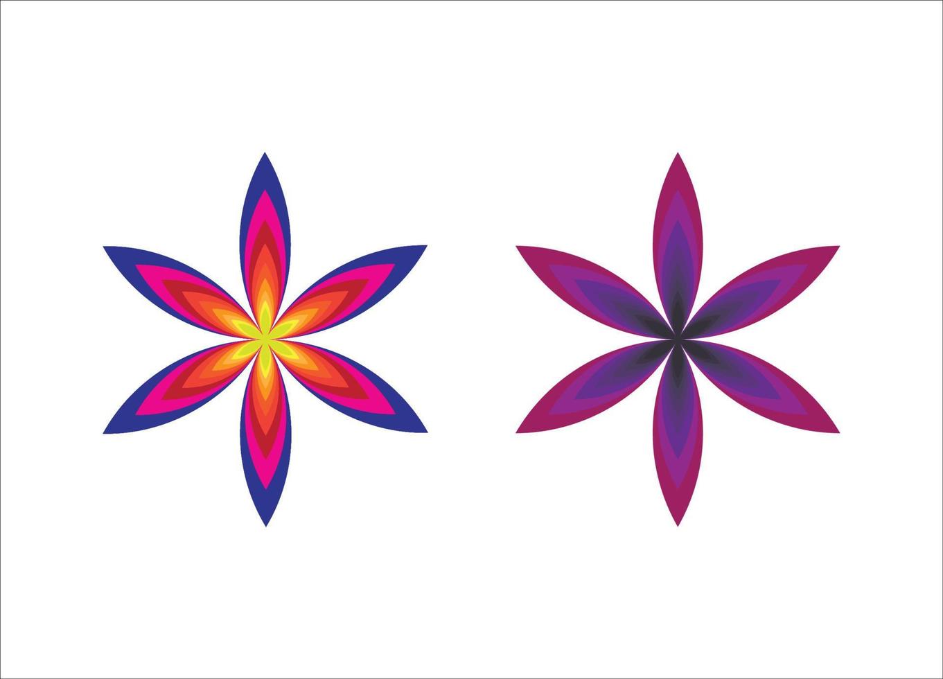 Simple Flower Design Vector Image Template