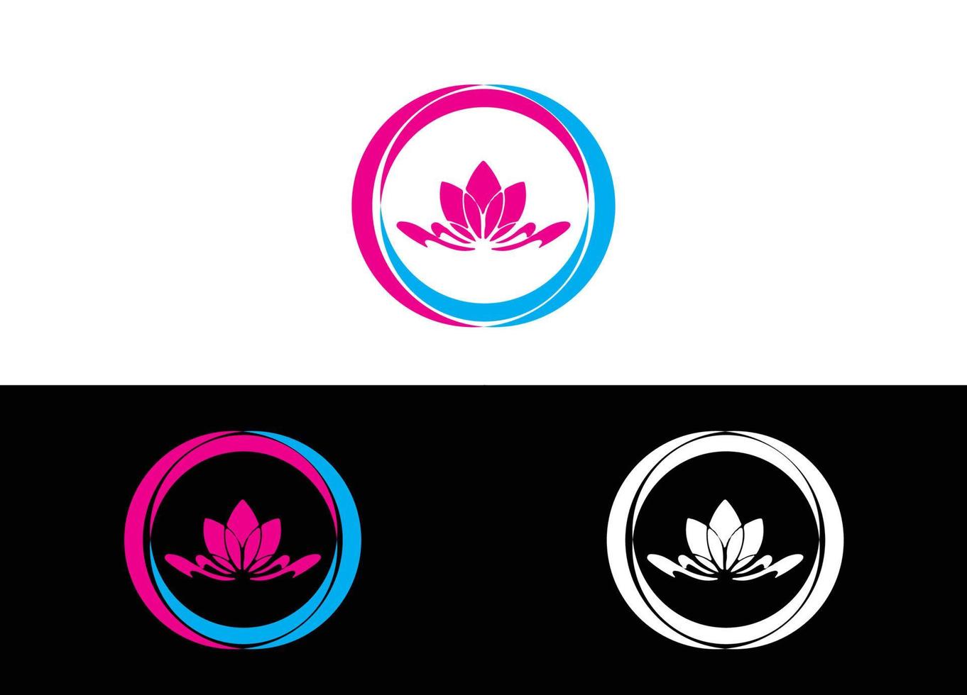 Plantilla de imagen de vector de diseño de icono o logotipo de loto