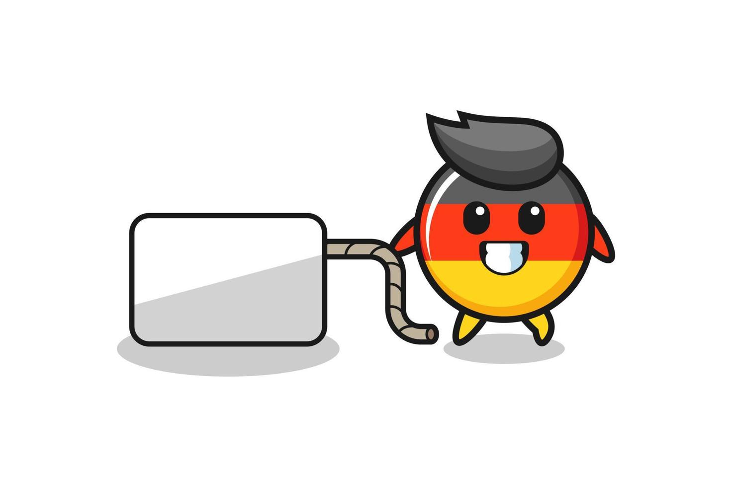 germany flag cartoon is pulling a banner vector