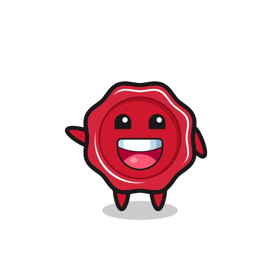 happy sealing wax cute mascot character vector
