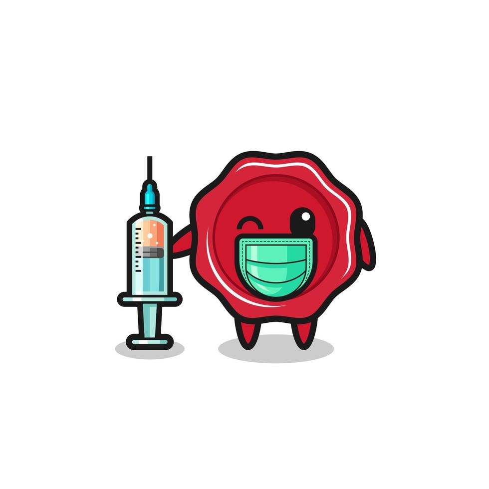 sealing wax mascot as vaccinator vector