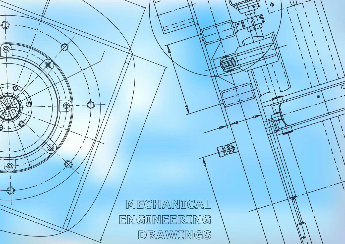 plano, bosquejo. Ilustración de ingeniería vectorial. portada, volante, pancarta, fondo vector