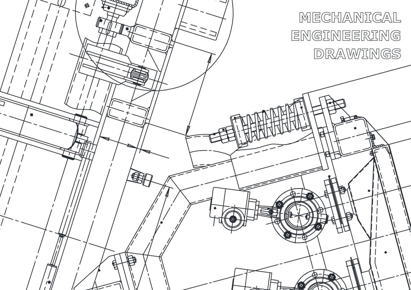 Cover. Vector engineering drawings. Mechanical instrument making. Technical abstract backgrounds. Technical illustration