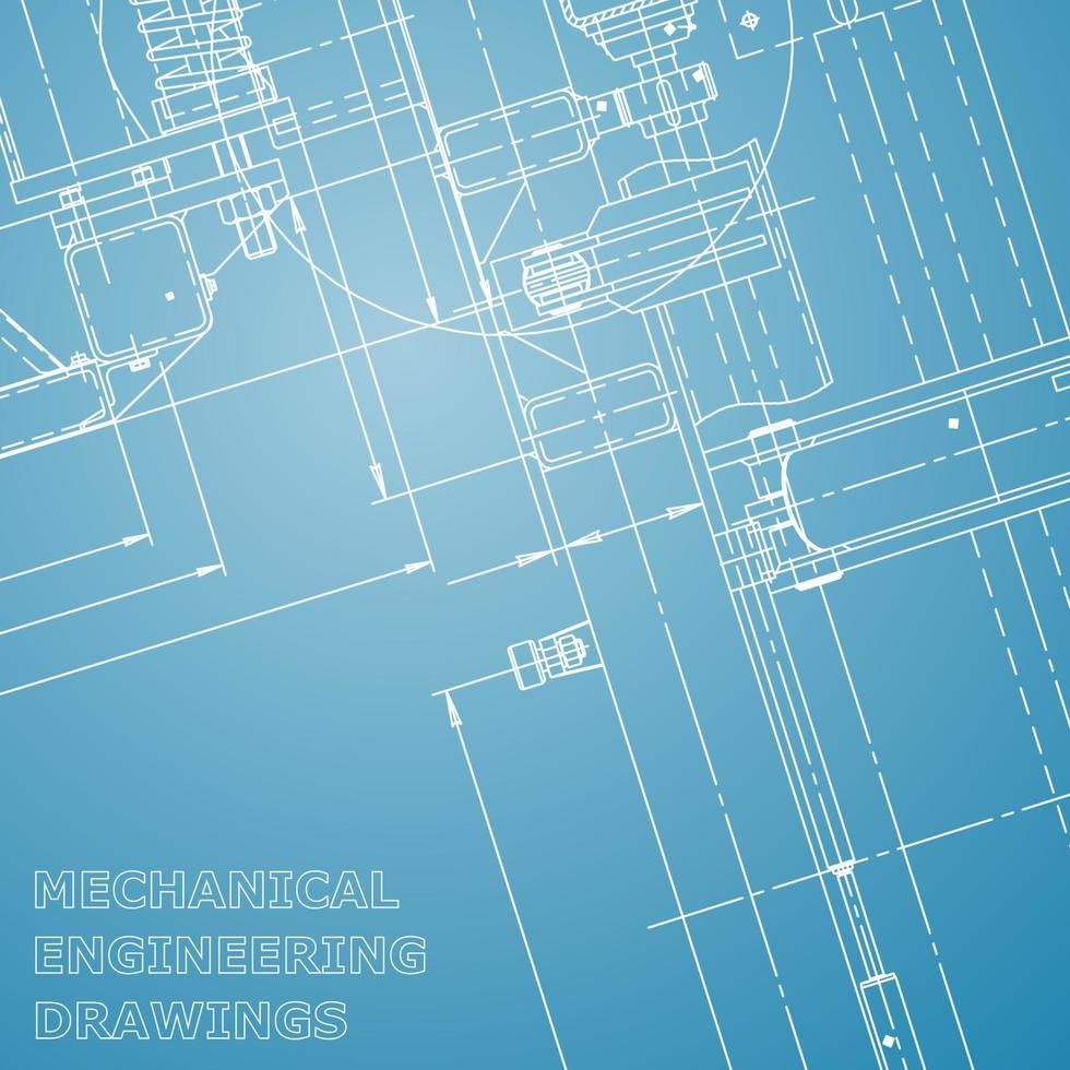 Plano. Ilustración de ingeniería vectorial. sistemas de diseño asistido por computadora vector