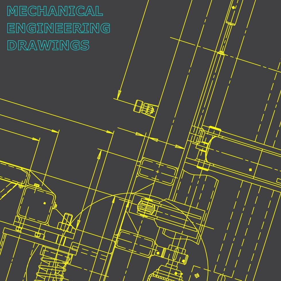 Blueprint. Vector engineering illustration. Computer aided design systems