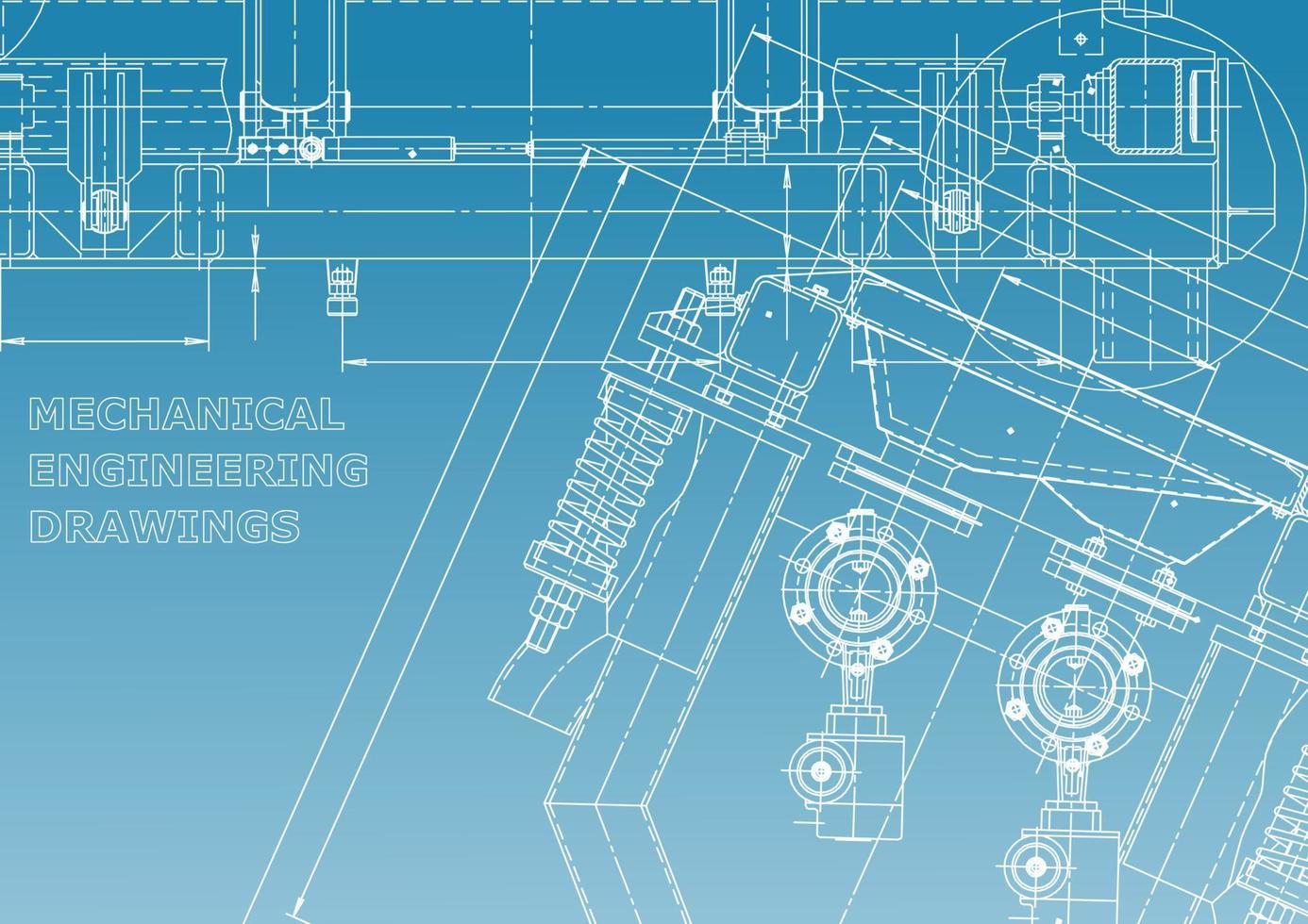 Blueprint, Sketch. Vector engineering illustration. Cover, flyer, banner, background