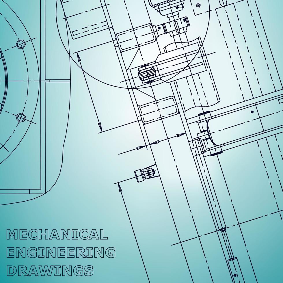 Blueprint. Vector engineering illustration. Computer aided design systems