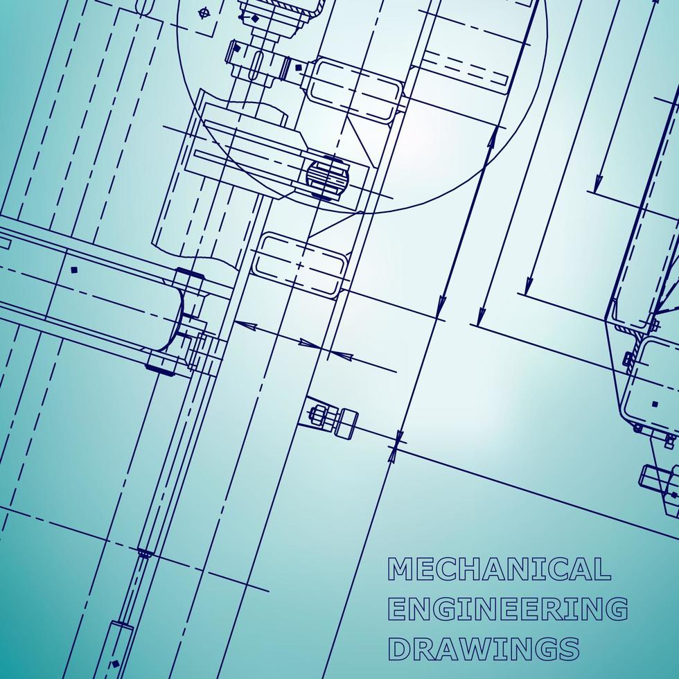 Blueprint, Sketch. Vector engineering illustration. Cover, flyer, banner, background