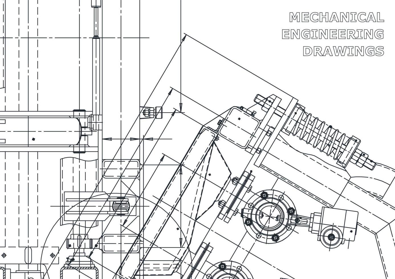 Cover. Vector engineering drawings. Mechanical instrument making. Technical abstract backgrounds. Technical illustration