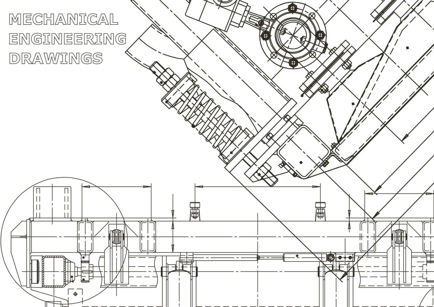 Cover. Vector engineering drawings. Mechanical instrument making. Technical abstract backgrounds. Technical illustration