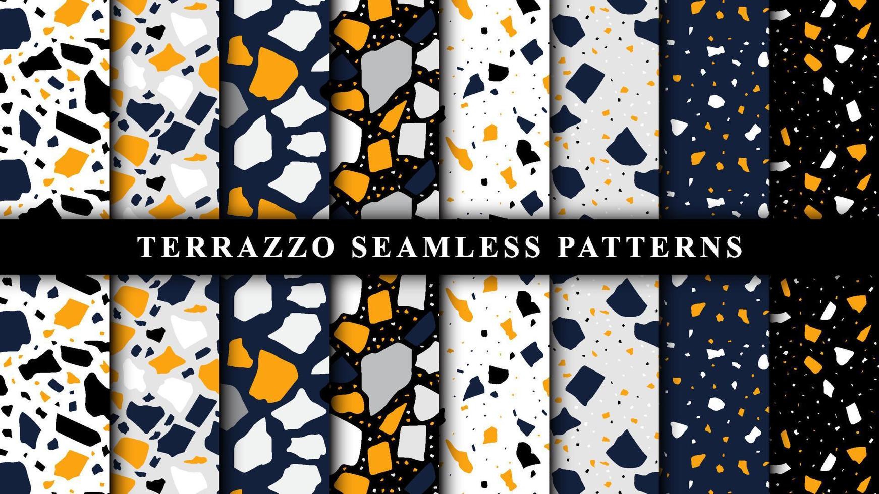 Terrazzo abstract seamless pattern vector