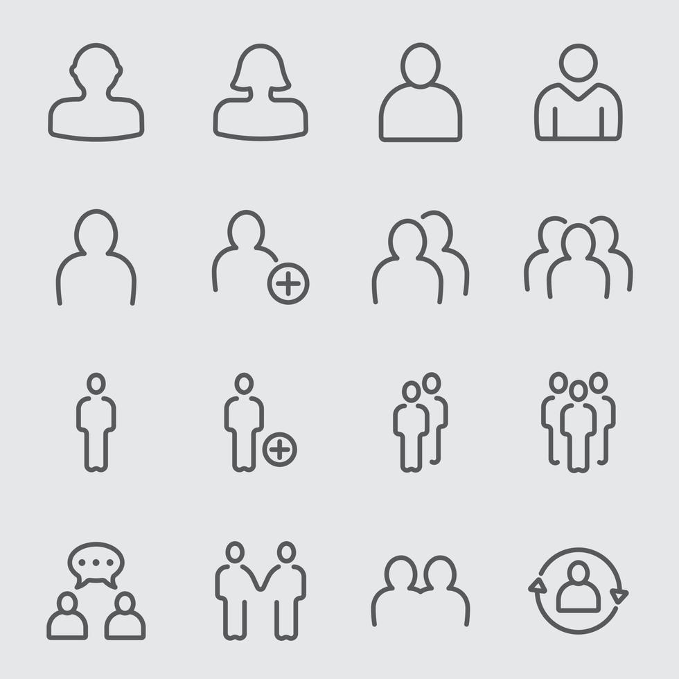 People line iocns vector