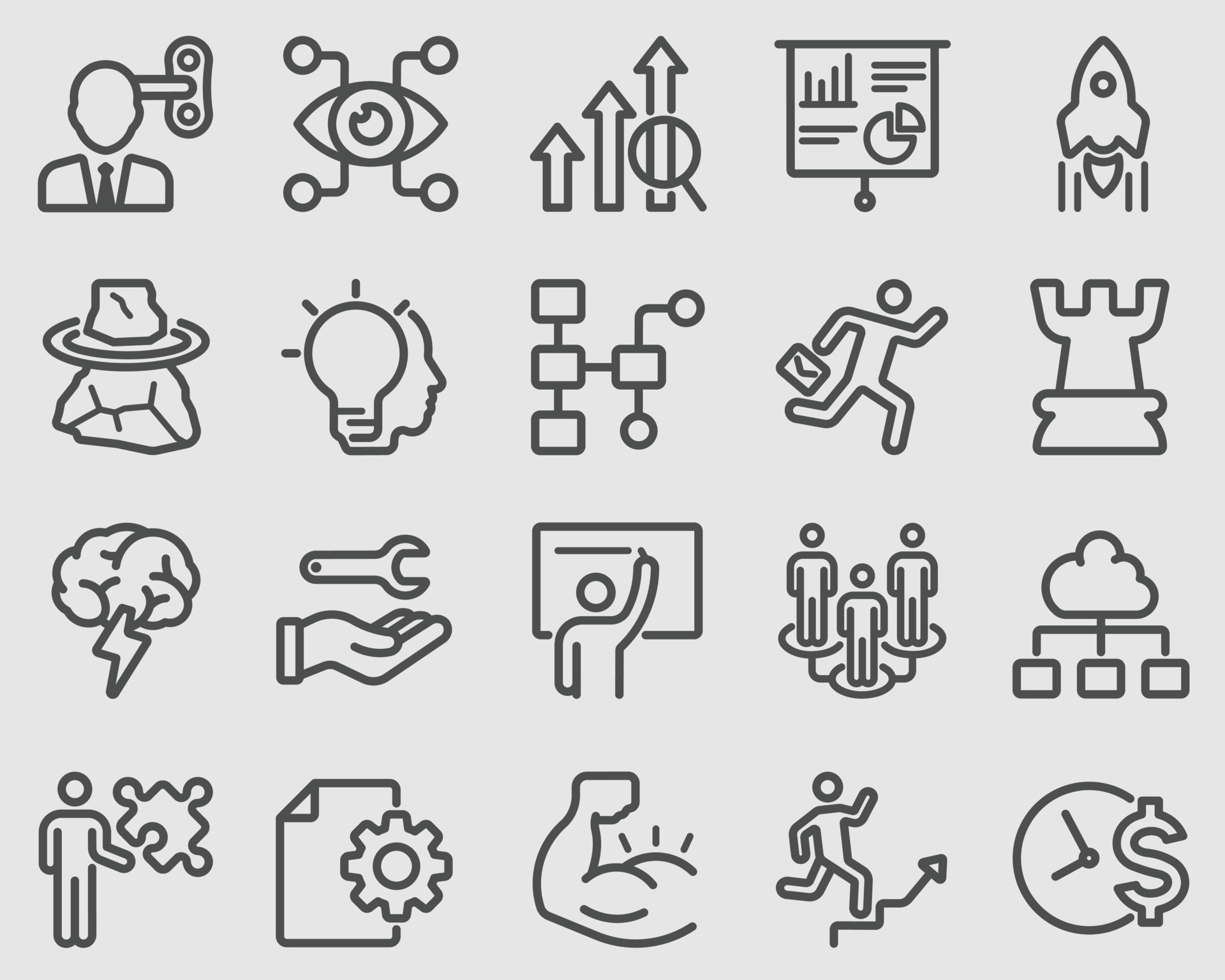 Business process and Control line icons 4233308 Vector Art at Vecteezy