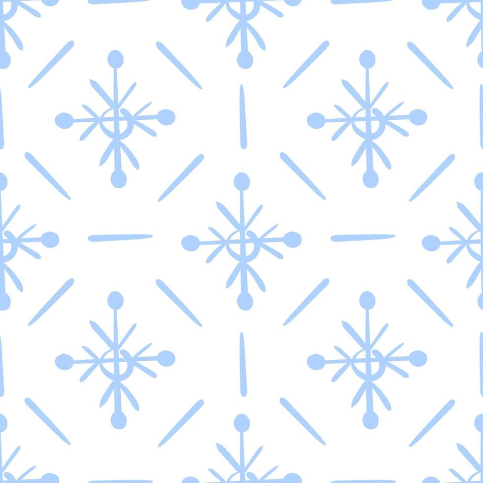 Seamless pattern with snowflake trellis vector